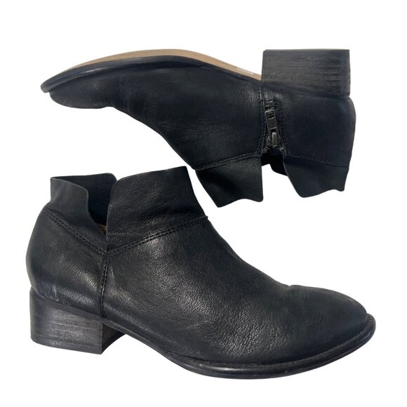 Seychelles Snare Black Leather Ankle Booties Size 7.5 - Picture 10 of 12